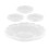 16Pcs Clear Glass Cup Saucers Multipurpose Snack Dish Tea Coffee Plate 3