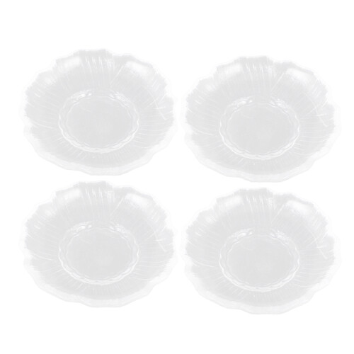 16Pcs Clear Glass Cup Saucers Multipurpose Snack Dish Tea Coffee Plate 1