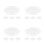 16Pcs Clear Glass Cup Saucers Multipurpose Snack Dish Tea Coffee Plate 8