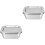 2Pcs Stainless Steel Butter Crisper Box Silver for Storage 3