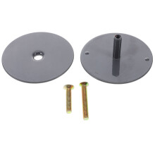 2 Sets Flat Cover Plate For 2-5/8'' Cleanout Plug With Screws