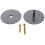 2 Sets Flat Cover Plate For 2-5/8'' Cleanout Plug With Screws 1