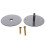2 Sets Flat Cover Plate For 2-5/8'' Cleanout Plug With Screws 2