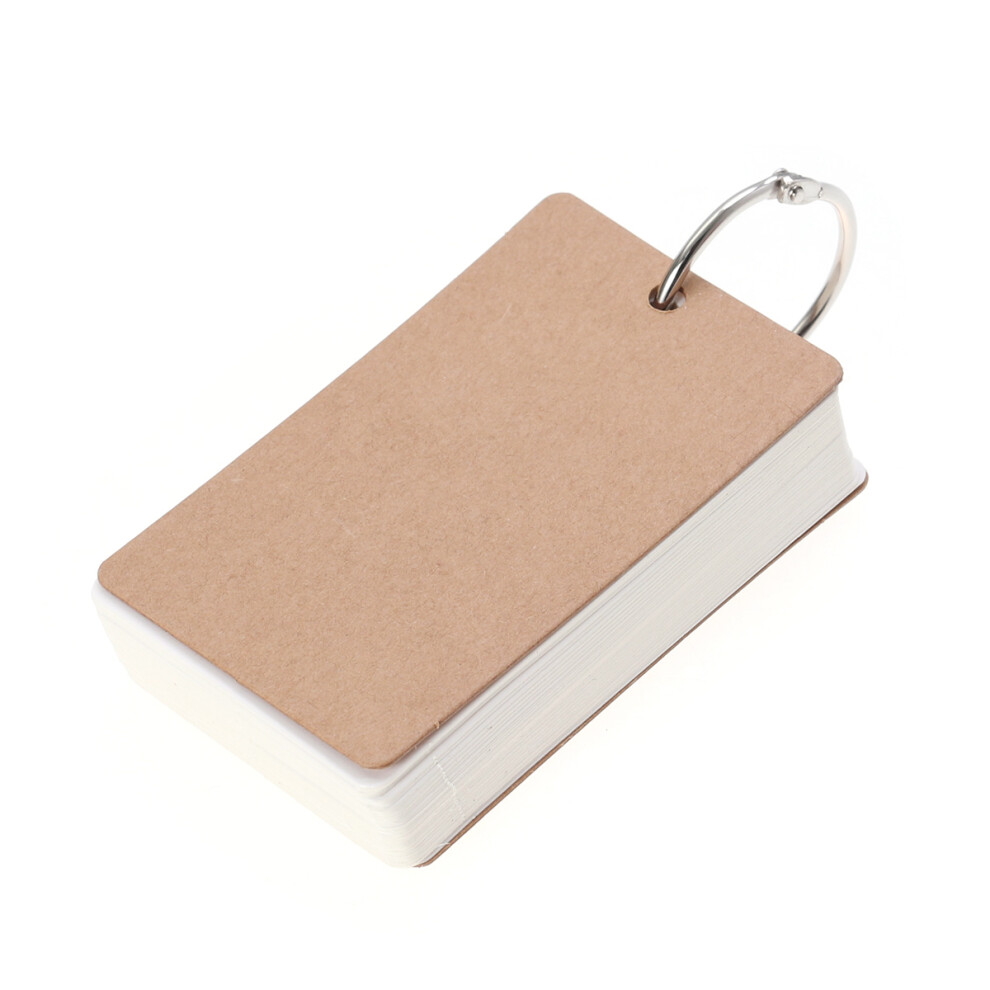 2Pcs 50 Pages Binder Ring Kraft Paper Study Cards Index-image-OPC-PKYKGF9-NEW