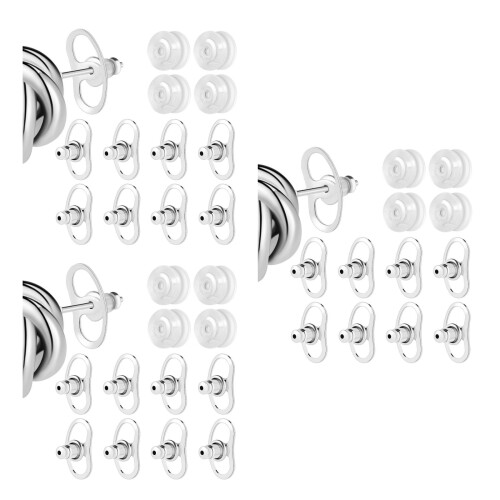 3 Sets Silicone Earring Backs For Heavy Studs And Droopy Ears 1