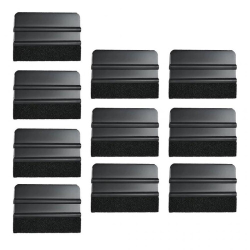 (Black) Window Film Squeegee Scraper Wallpaper Application Protection Prevents Scratches