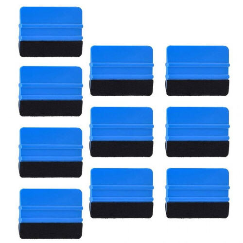 (Blue) Window Film Squeegee Scraper Wallpaper Application Protection Prevents Scratches