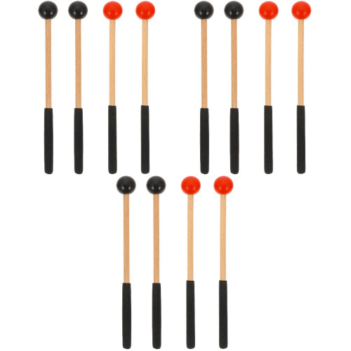 6 Pairs Drumstick Rubber Stick Student Use 2