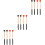 6 Pairs Drumstick Rubber Stick Student Use 5