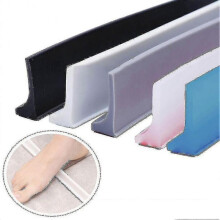 (Blue 100cm) Waterproof Silicone Strip for Shower Barrier Dry Wet Separation Bathroom Accessory
