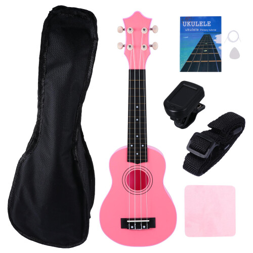 2 Sets 12 Inch Ukulele Acoustic Instrument With Random Color Rag