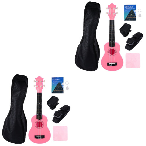 2 Sets 12 Inch Ukulele Acoustic Instrument With Random Color Rag 2