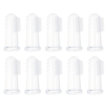 20Ensembles Brosses Doigts Silicone Blanches Pour Soins Bucaux Animaux