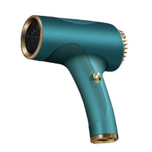 (EU, Green) USB Rechargeable Fast Drying Cordless Negative Ion Hairdryer, Portable for Travel & Kids