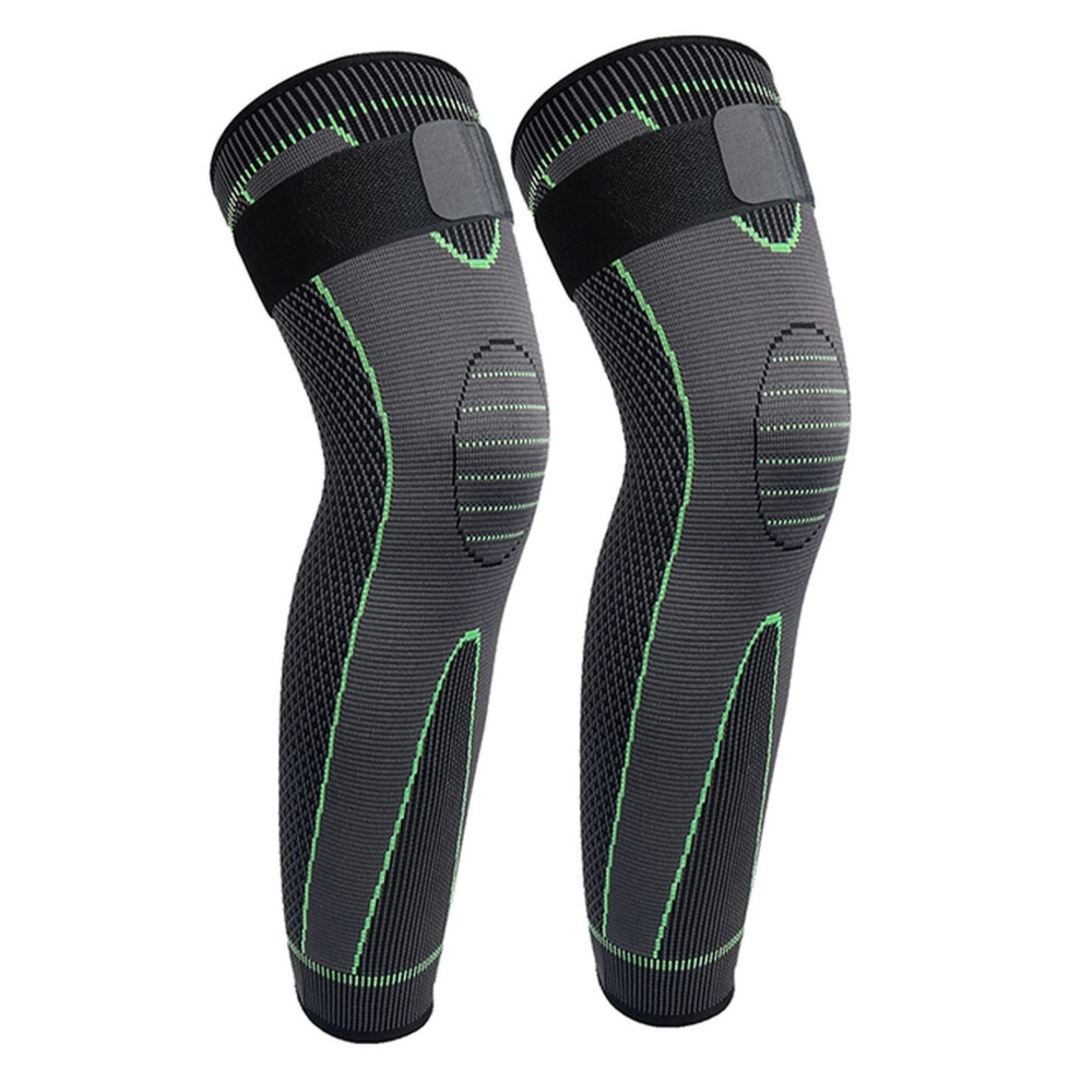 Knee Pads Elastic Knee Support For Volleyball, Silicone Kneepad Cover, Sports Knee Brace Sleeve, Size M, Color Green-image-OPC-PKYKJCG-NEW