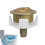 Cistern Button Actuator Gold Finish, Water-Saving Two-Flush Options, Replacement Part for Apartments and Homes 1