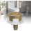 Cistern Button Actuator Gold Finish, Water-Saving Two-Flush Options, Replacement Part for Apartments and Homes 2
