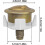 Cistern Button Actuator Gold Finish, Water-Saving Two-Flush Options, Replacement Part for Apartments and Homes 4