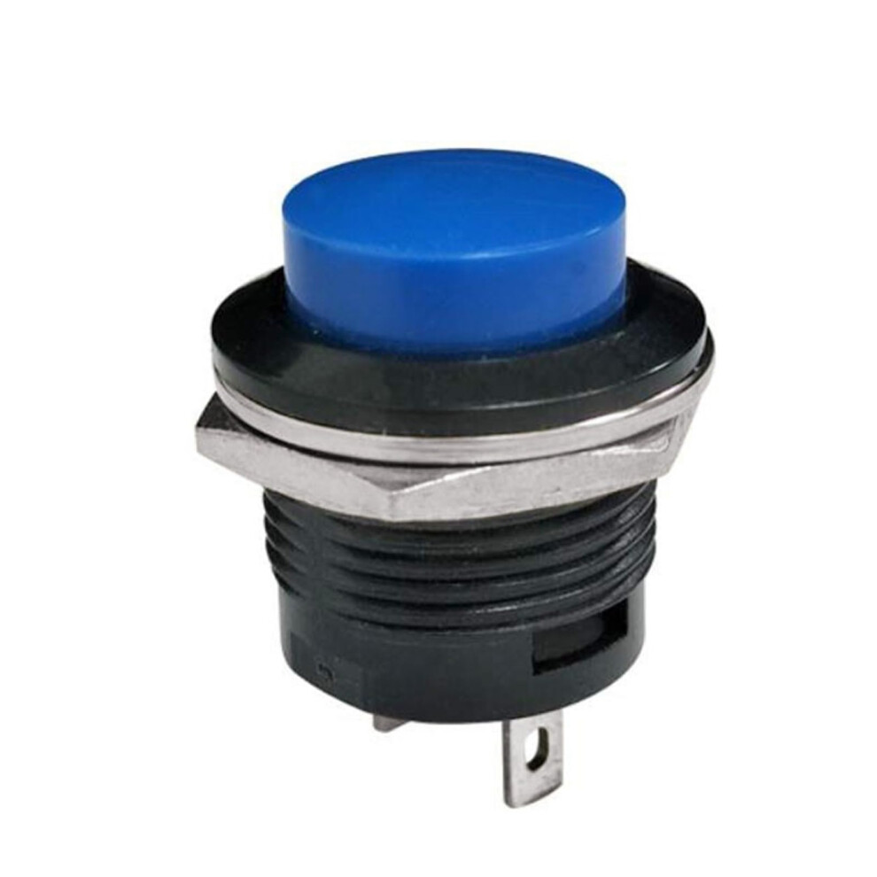 R13-507 1Pcs Momentary Spst No Push Button Switch Round Cap 6A/125V 3A/250V Red Black White Yellow Green Blue 9016109261304
