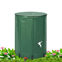 Bar, Barrel 26-Gallon Portable Foldable Water Tank With Wire Cone Overflow - Water Absorption Container System