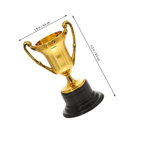 64 Pcs Mini Plastic Trophy With Base Party Prop Toy 2