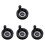 4 Pcs Folding Hand Wheel Bakelite Revolving Handle Ripple 8