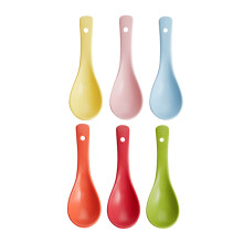 12 Pcs Portable Porridge Spoons Ceramic Soup Serving Scoops For Home