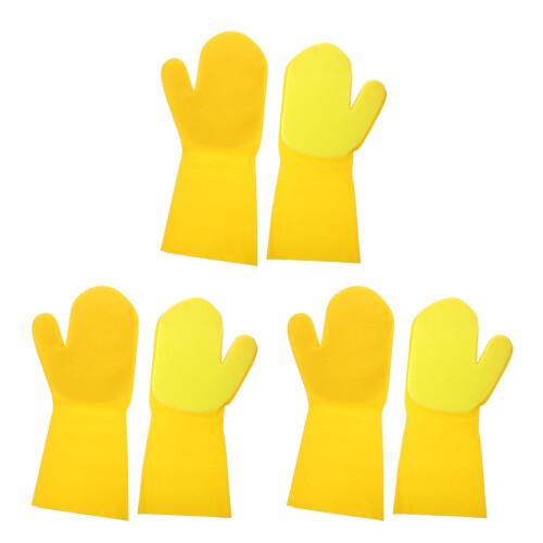 6 Pcs Reusable Cleaning Gloves For Kitchen Dishes Washing 1