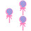 3Pièces Sucettes Décoratives Roses En Mousse Pour Décoration De 8