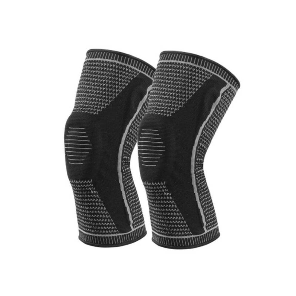 Knee Sleeves Silicone Padded Nylon Elastic Compression Spring Support Patellar Protector For Basketball Gym 9393856163373