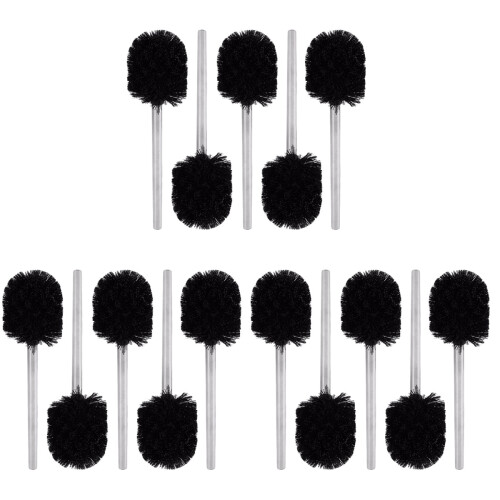15 Pcs Replaceable Toilet Cleaning Brushes For Home Use Black 1