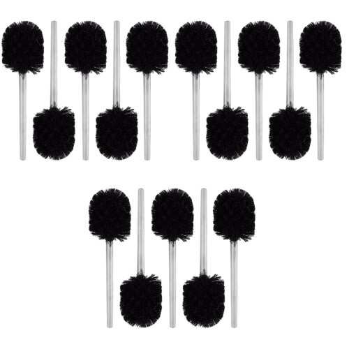 15 Pcs Replaceable Toilet Cleaning Brushes For Home Use Black 2
