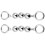 4 Pcs Short Pearl Chains For Bag DIY Imitation Bead Handles 2