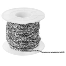 2 Rolls 10 Yards Square Bead Chain Stainless Steel Jewelry