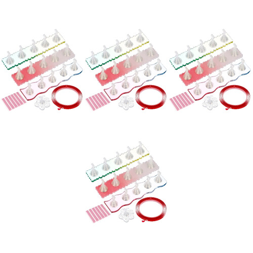 4Sets Colorful Nail Tips Practice Stand Nail Display Holder with Putty 2