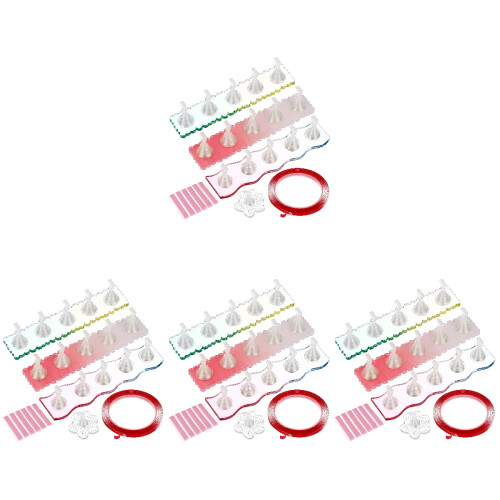 4Sets Colorful Nail Tips Practice Stand Nail Display Holder with Putty 1