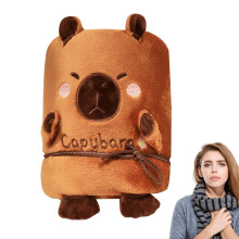 Wearable Capybara Blanket Hooded Cloak Oversized Blanket Hoodie 90cm Travel And Home Cute Animal Blanket