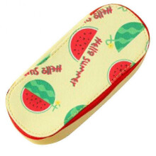 (Watermelon) PU Leather Pencil Case Fashion Fruits Zipper Pen Pouch Cosmetic Storage Bag 2025