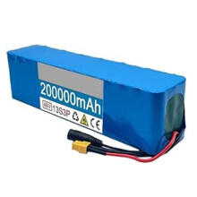 48V 200Ah 13S3P E-Bike Lithium Ion Battery Pack Built-In BMS Protection for 500-3000W Motor with 54.6V 2A XT60 Charger