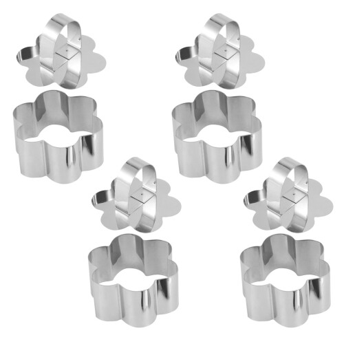 12Stk Blumenförmige Mousse Cutter Backform Für Kuchen