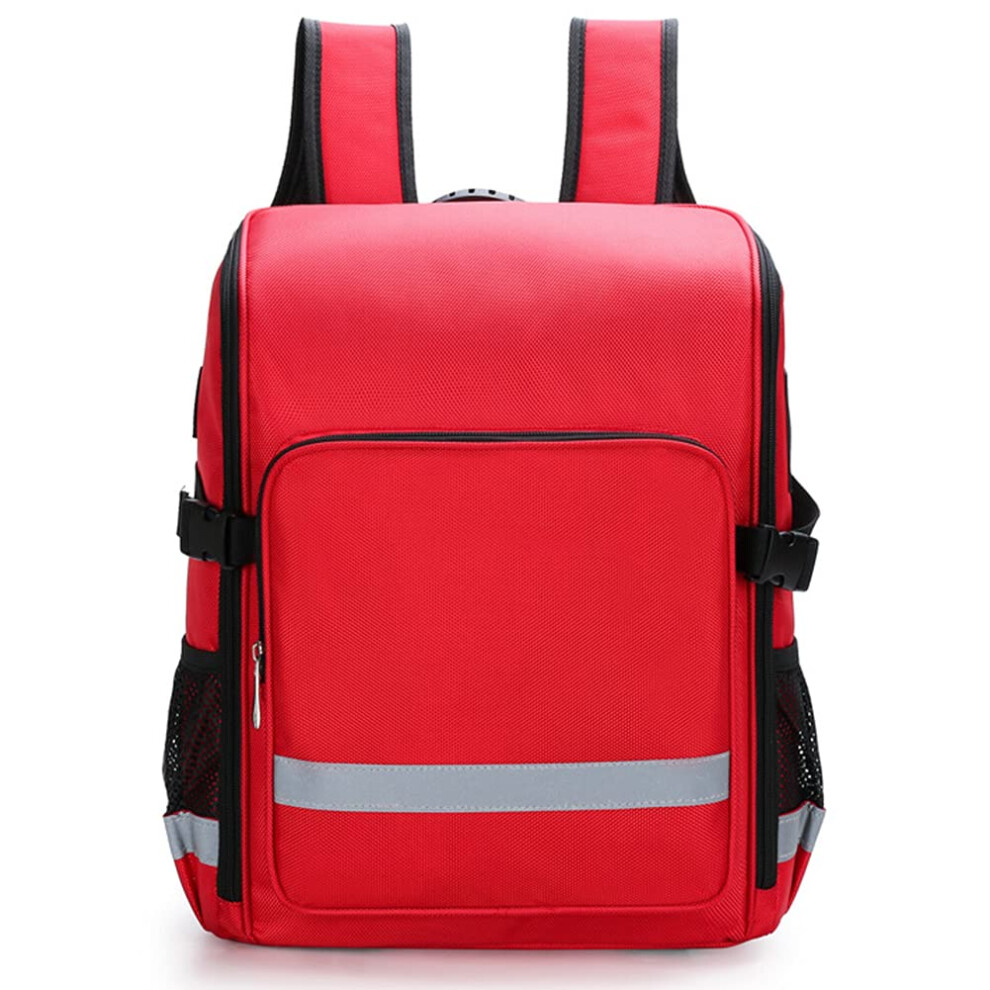 Medical Supplies Bag Empty Compact First Aid Kit Emergency Trauma Red For Therapists Paramedics Health Care Professionals