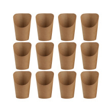 3 Pieces Snack Packaging Box Fries Paper Bags Container French Holder