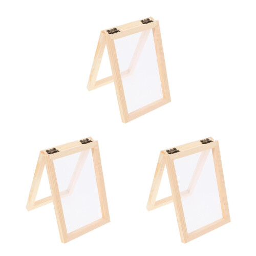 3 Pieces Paper Making Sieve Papermaking Mould Small Picture Frame 1
