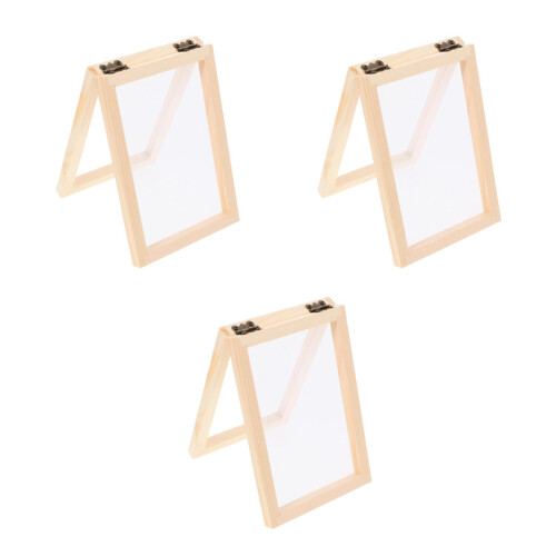 3 Pieces Paper Making Sieve Papermaking Mould Small Picture Frame 2