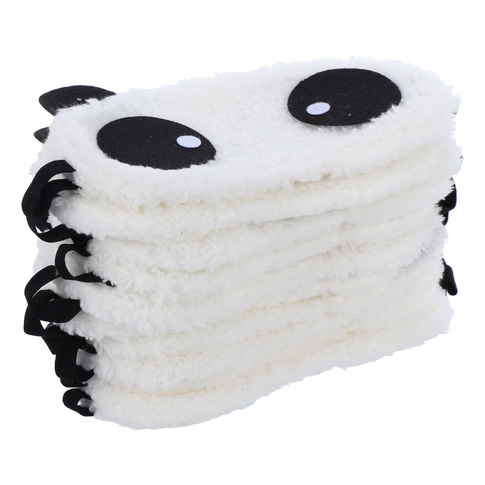 Aboofan 30 Pcs Cartoon Panda Eye Mask Plush Fabric Individual Pack