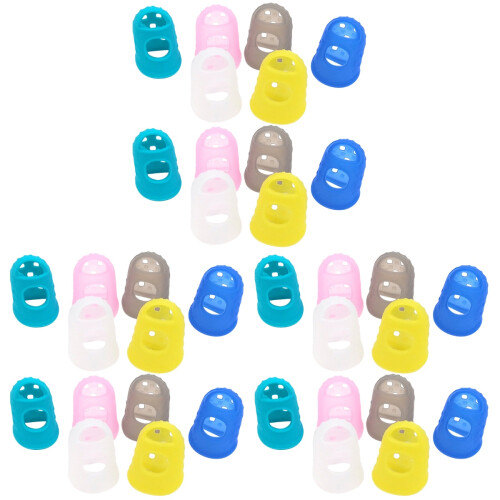 30Pièces Protège-Ongles Guitare Ventilé Silicone Pratique 1