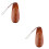 2 Pieces Portable Solid Wood Shoehorn Rhinestone Travel Brown 6