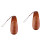 2 Pieces Portable Solid Wood Shoehorn Rhinestone Travel Brown 4