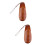 2 Pieces Portable Solid Wood Shoehorn Rhinestone Travel Brown 7