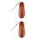 2 Pieces Portable Solid Wood Shoehorn Rhinestone Travel Brown 5